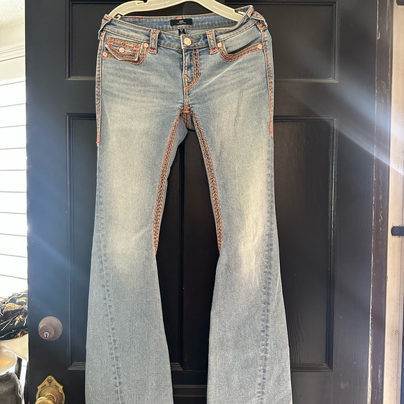 True Religion Light Blue Flare Jeans - Picture 2 of 10